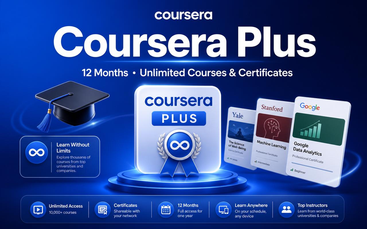 Coursera Plus — 12 Months Subscription